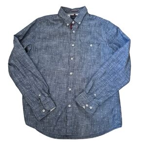 Denim & Flower Ricky Singh Mens Size L slim Fit Button Front Shirt